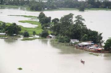 assam flood bsf camps under water