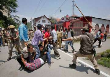 contractual employees stage protest police use force