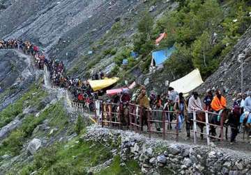 cloudburst near amarnath yatra base camp all pilgrims safe