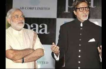 promotional advts featuring bachchan released by modi