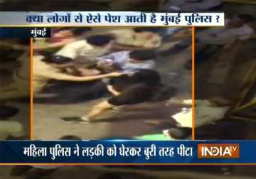 mumbai woman thrashed by lady cops cm devendra fadnavis says guilty won t be spared