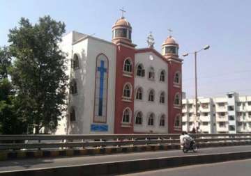 miscreants attack church in navi mumbai incident caught on cctv cameras