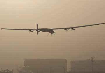 solar impulse 2 takes off from ahmedabad airport heads for varanasi