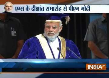 pm narendra modi attends 42nd convocation of aiims