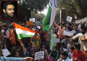 jnu row delhi police report silent on kanhaiya blames umar khalid