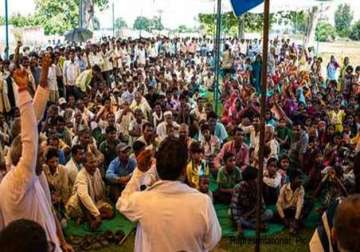 villagers protest coal mines re allotment in chhattisgarh