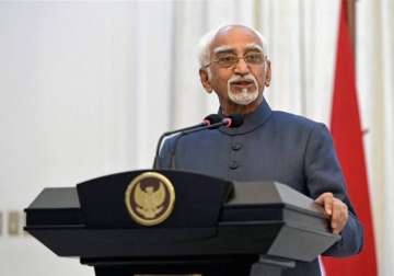 india indonesia should work together at un wto hamid ansari