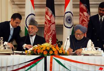 india afghanistan sign strategic partnership agreement