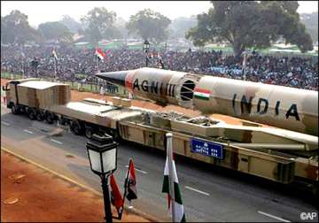 india displays its military might agni v missile at republic day parade