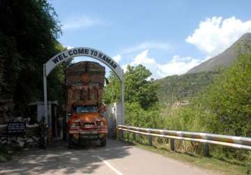 20 indian trucks drivers detained in pakistan occupied kashmir