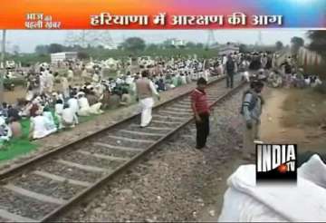 jat protesters block rail traffic in haryana