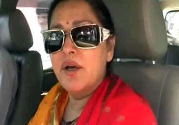 stone pelted at jaya prada s car during her campaign in bijnor