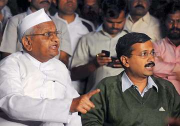 kejriwal denies hazare s connections with rss leader