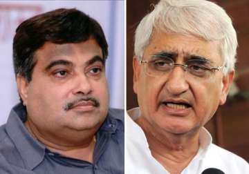 khurshid law minister or lawless minister asks gadkari