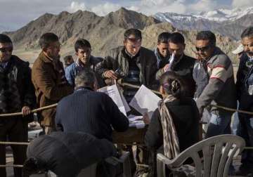 ladakh records 63 percent polling