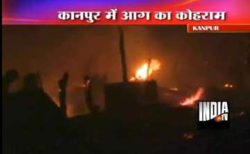 lakhs worth goods 43 houses gutted in kanpur fire