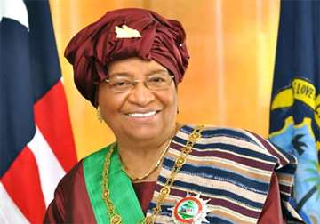 liberian president conferred indira gandhi peace prize