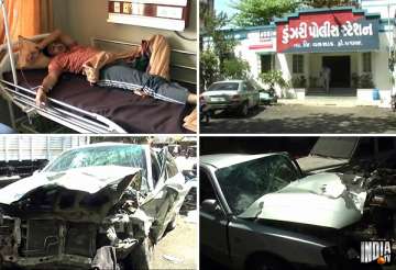 liquor mafia tries to crush police sub inspector under vehicle in gujarat