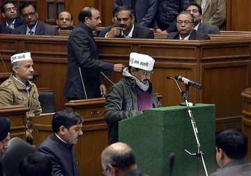 live reporting chaos in delhi assembly over somnath bharti s resignation demand