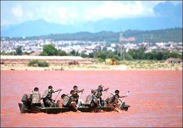 man trapped in flash flood rescued in jammu