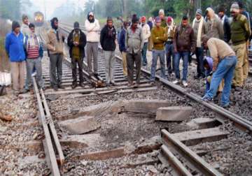 maoists blow up rail tracks in bihar jharkhand