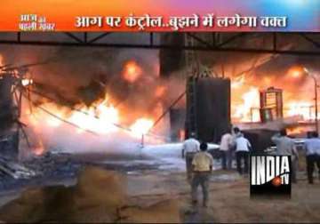massive blaze guts oil mill in varanasi
