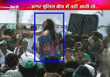 meerut teenagers mob tear up dancer s dress at ajit singh s election rally