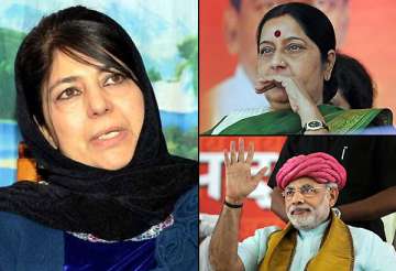 mehbooba mufti says sushma s claim about her praise of modi is baseless