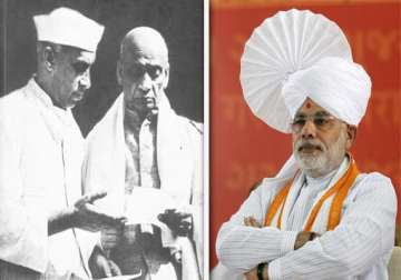 modi criticizes nehru for kashmir praises sardar patel for integration of princely states