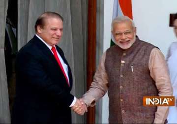 narendra modi holds talks with sharif raises terror 26/11 trial