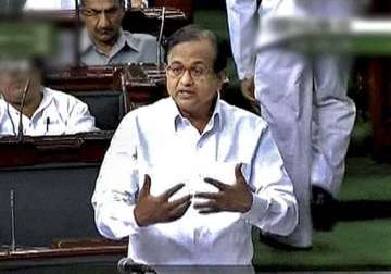 nda protests against chidambaram in ls