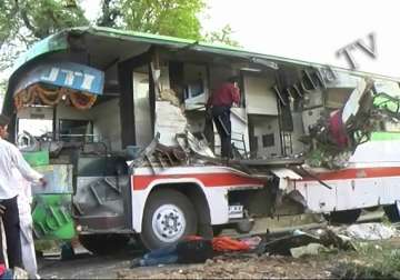 nine killed in bus truck collision in gujarat