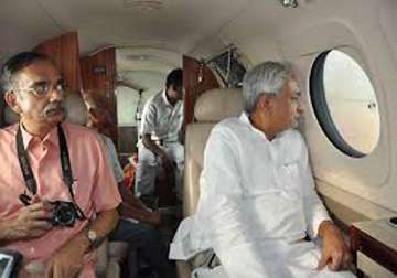 nitish conducts aerial survey of flooded areas