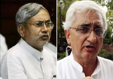 nitish demands action on salman khurshid issue