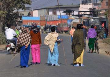 normal life hit in manipur by general strike curfew clamped