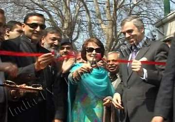 omar opens asia s biggest tulip garden in srinagar