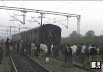 one killed 9 injured as goods train collides with samaleswari express in orissa
