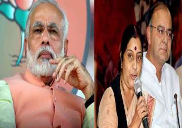 pm holds meet with sushma jaitley ahead of kerry visit