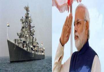 pm likely to induct warship ins kolkata in mumbai soon
