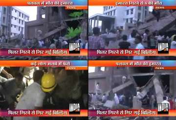 palwal college building collapse 8 labourers killed 2 critical