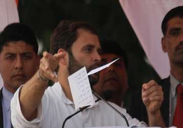 piece of paper which rahul tore up had names of congress leaders not poll promises