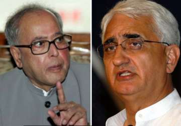 pranab disapproves of khurshid says pm seized of the matter