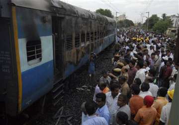 puri ahmedabad train s engine catches fire near raipur