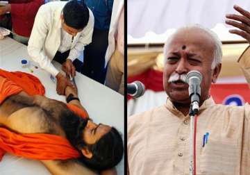 rss chief appeals to ramdev to end fast