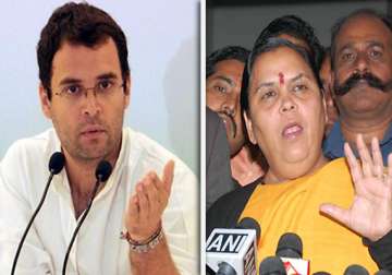 rahul gandhi says uma bharti an outsider will disappear after up polls