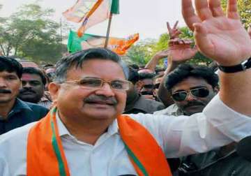 raman singh to take oath as cm for third time on dec 12