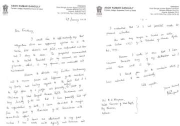 read what retired justice ganguly wrote in his resignation letter