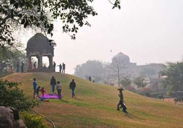 restoration in progress for mehrauli park