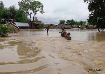 rivers running close to danger mark in up
