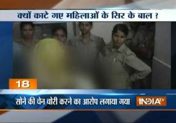 shameless up women thrashed hairs chopped by villagers in firozabad